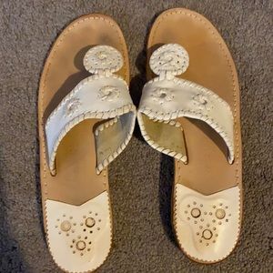 white jack rogers sandals
